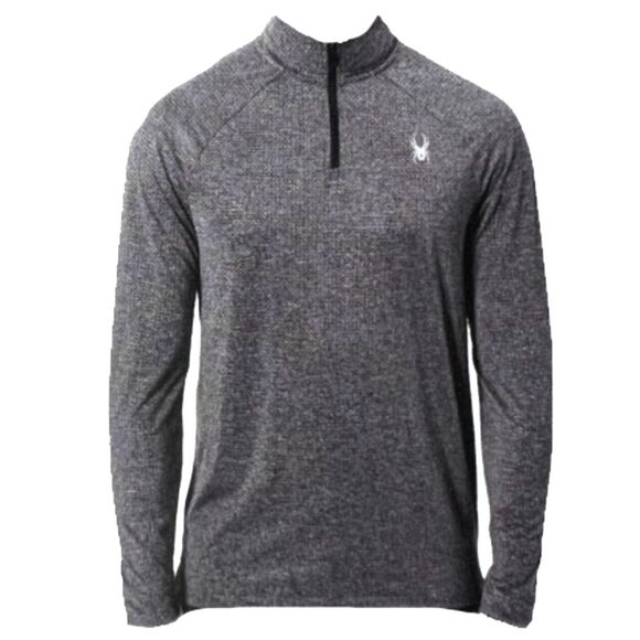 Spyder Gray Ripstop Style 1/4 Zip Pullover Top/Base Layer Size M - Picture 1 of 4